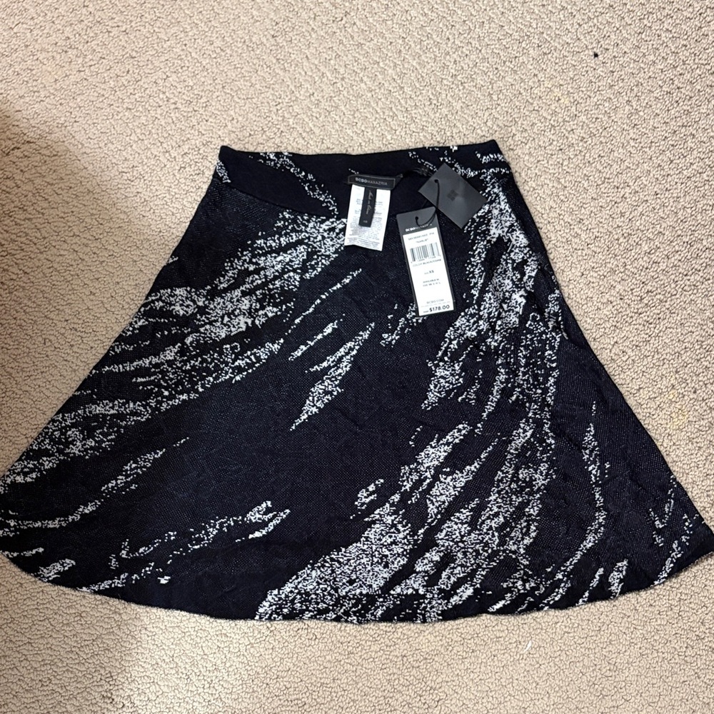 BCBG “KARLIE” Black and White Women's Skirt